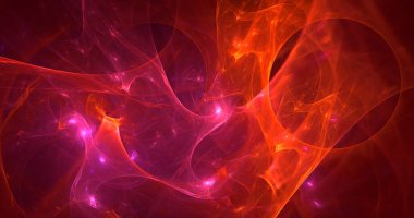 Soyut çok renkli fraktal ışık arkaplanı 3B görüntüleme