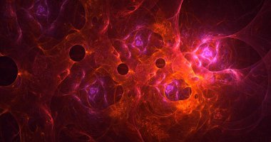 3B elle hazırlanmış soyut fantezi ışık fraktal arkaplan