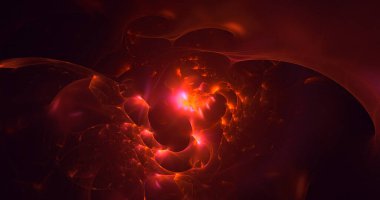 3B elle hazırlanmış soyut fantezi ışık fraktal arkaplan