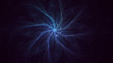 3B elle hazırlanmış soyut fantezi ışık fraktal arkaplan