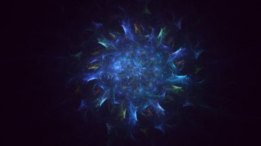 3B elle hazırlanmış soyut fantezi ışık fraktal arkaplan