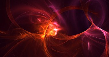 3B el ile soyut çok renkli fraktal ışık arkaplanı oluşturma