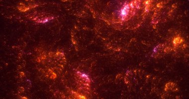 3B el ile soyut çok renkli fraktal ışık arkaplanı oluşturma