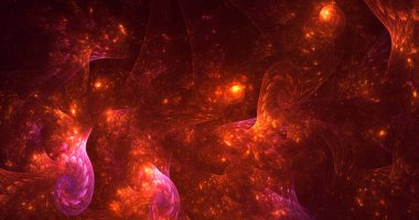 3B el ile soyut çok renkli fraktal ışık arkaplanı oluşturma