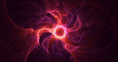 3B el ile soyut çok renkli fraktal ışık arkaplanı oluşturma