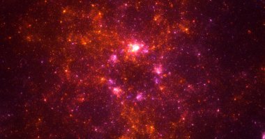 3B elle hazırlanmış soyut fantezi ışık fraktal arkaplan