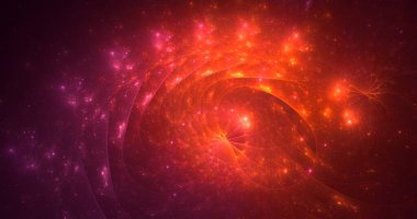 3B elle hazırlanmış soyut fantezi ışık fraktal arkaplan