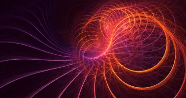 3B elle hazırlanmış soyut fantezi ışık fraktal arkaplan