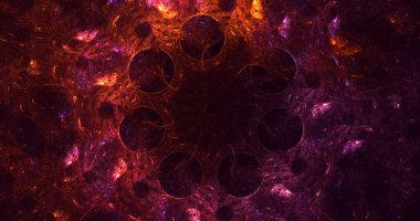 3B elle hazırlanmış soyut fantezi ışık fraktal arkaplan