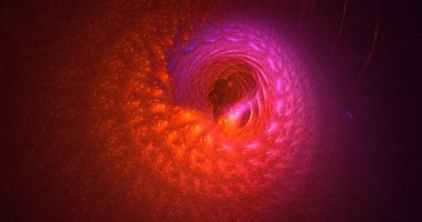 3B elle hazırlanmış soyut fantezi ışık fraktal arkaplan