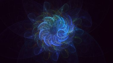 3B elle hazırlanmış soyut alan ve nebula arkaplanı 