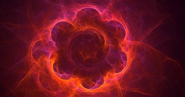 3B elle hazırlanmış soyut fantezi ışık fraktal arkaplan