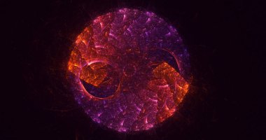 3B elle hazırlanmış soyut fantezi ışık fraktal arkaplan