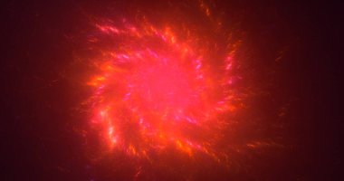 3B elle hazırlanmış soyut teknoloji fraktal arkaplan