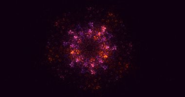 3B elle hazırlanmış soyut teknoloji fraktal arkaplan