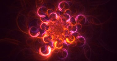 3B elle hazırlanmış soyut teknoloji fraktal arkaplan