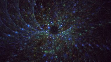 3B elle hazırlanmış soyut fantezi ışık fraktal arkaplan