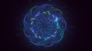 3B elle hazırlanmış soyut fantezi ışık fraktal arkaplan