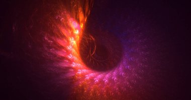 3B elle hazırlanmış soyut fantezi ışık fraktal arkaplan