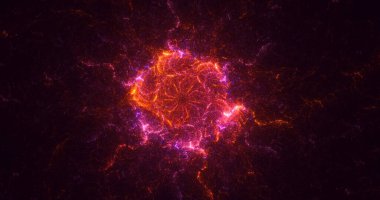 3B elle hazırlanmış soyut fantezi ışık fraktal arkaplan