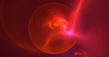 3B elle hazırlanmış soyut fantezi ışık fraktal arkaplan