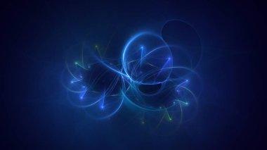 3B elle hazırlanmış soyut daire ışık arkaplanı