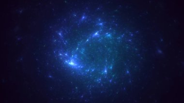 3B elle hazırlanmış soyut daire ışık arkaplanı