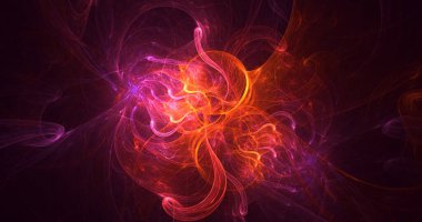 3B elle hazırlanmış soyut daire ışık arkaplanı