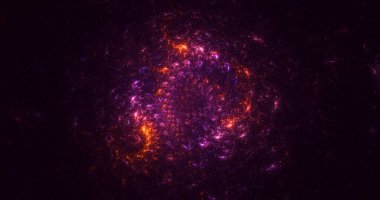 3B elle hazırlanmış soyut daire ışık arkaplanı