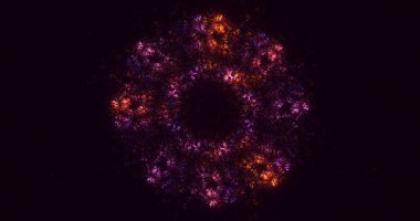 3B el ile soyut renkli fraktal ışık arkaplanı oluşturma