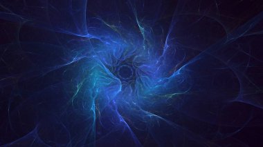 3B el ile soyut renkli fraktal ışık arkaplanı oluşturma