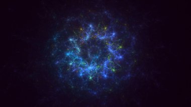 3D elle hazırlama soyut çoklu renk teknolojisi fraktal ışık arkaplanı