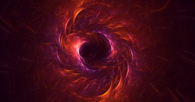 3B el ile soyut fraktal ışık arkaplanı oluşturma