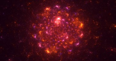 3B el ile soyut fraktal ışık arkaplanı oluşturma