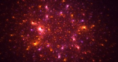 3B el ile soyut fraktal ışık arkaplanı oluşturma