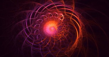 3B elle hazırlanmış soyut fraktal iş arkaplanı