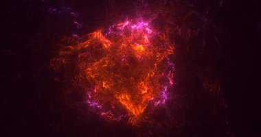 3D el ile soyut fraktal elektromanyetik arkaplan oluşturma 