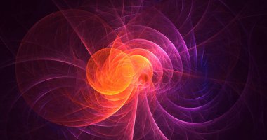 3D el ile soyut fraktal elektromanyetik arkaplan oluşturma 