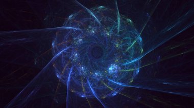 3D elle hazırlama soyut çoklu renk teknolojisi fraktal ışık arkaplanı