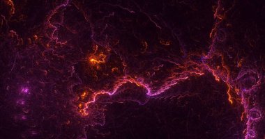 3B el ile soyut renkli fraktal ışık arkaplanı oluşturma