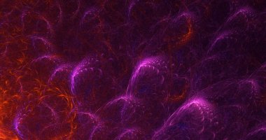 3D el yapımı soyut çok renkli fraktal ışık arkaplanı. Bu AI Generatd illüstrasyonu değil.