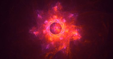 3D el yapımı soyut çok renkli fraktal ışık arkaplanı. Bu AI Generatd illüstrasyonu değil.