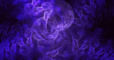 3D elle işleme teknolojisi soyut fraktal arkaplan. Bu AI Generatd illüstrasyonu değil.