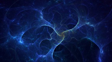 3D elle işleme teknolojisi soyut fraktal arkaplan. Bu AI Generatd illüstrasyonu değil.