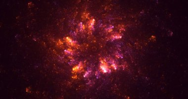 3D elle işleme teknolojisi soyut fraktal arkaplan. Bu AI Generatd illüstrasyonu değil.