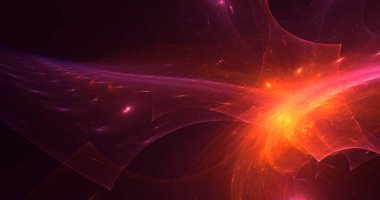 3D elle işleme teknolojisi soyut fraktal arkaplan. Bu AI Generatd illüstrasyonu değil.