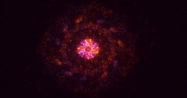 3D elle işleme teknolojisi soyut fraktal arkaplan. Bu AI Generatd illüstrasyonu değil.