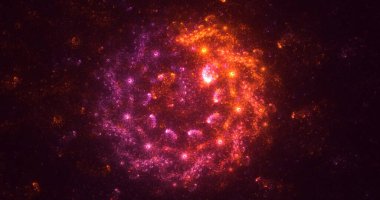 3D el yapımı, soyut fantezi ışık fraktal arka plan. Bu AI Generatd illüstrasyonu değil.