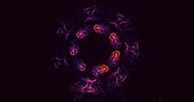 3D el yapımı soyut renkli fraktal ışık arkaplanı. Bu AI Generatd illüstrasyonu değil.