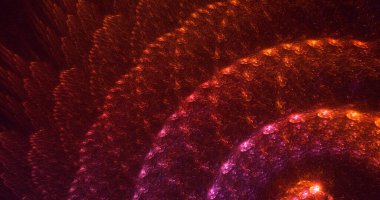 3D el yapımı soyut renkli fraktal ışık arkaplanı. Bu AI Generatd illüstrasyonu değil.